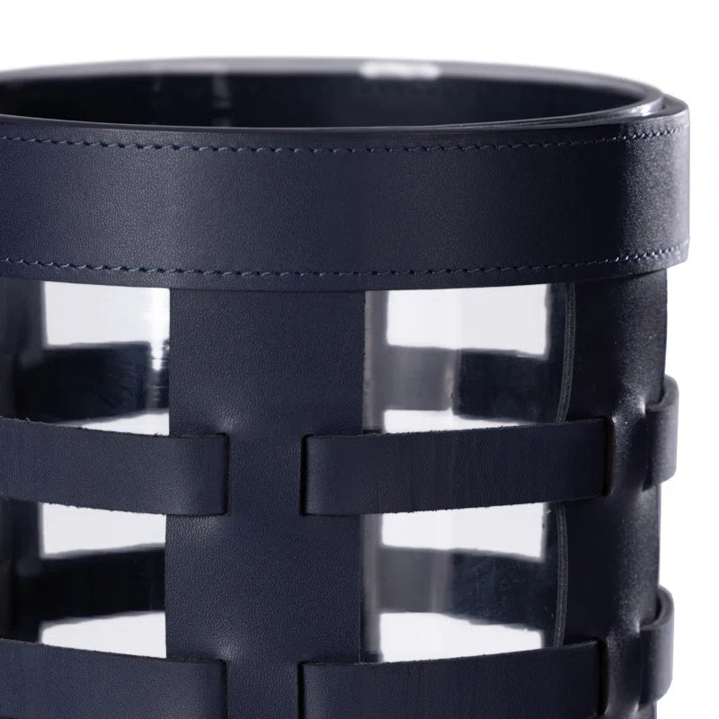 Napoli Napa Leather Hurricane / Vase - Navy