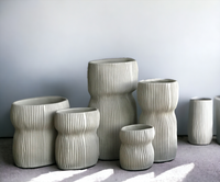 Curvy Oval Vase White -