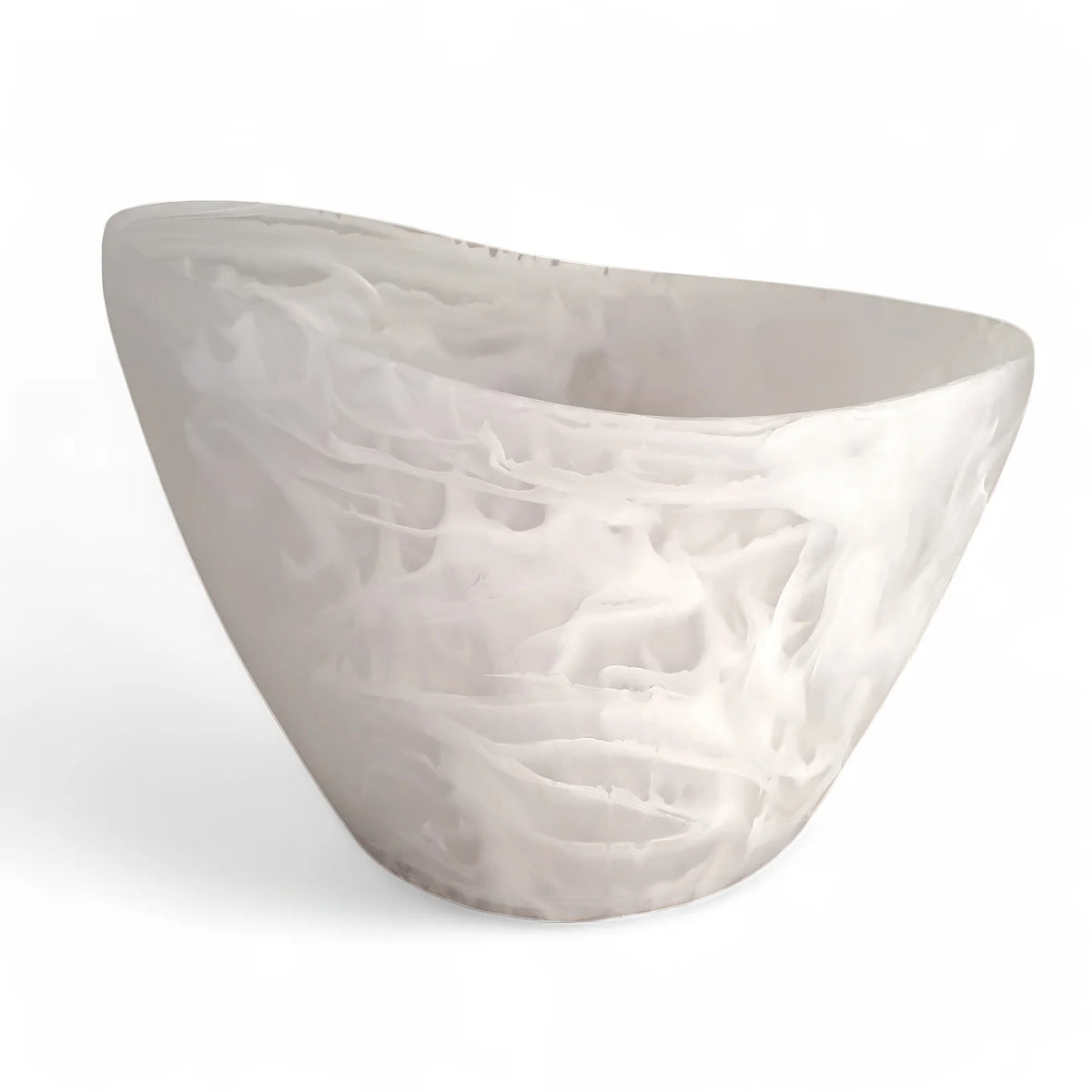 Oceania Ice Bucket & Chiller Vessel - White Swirl