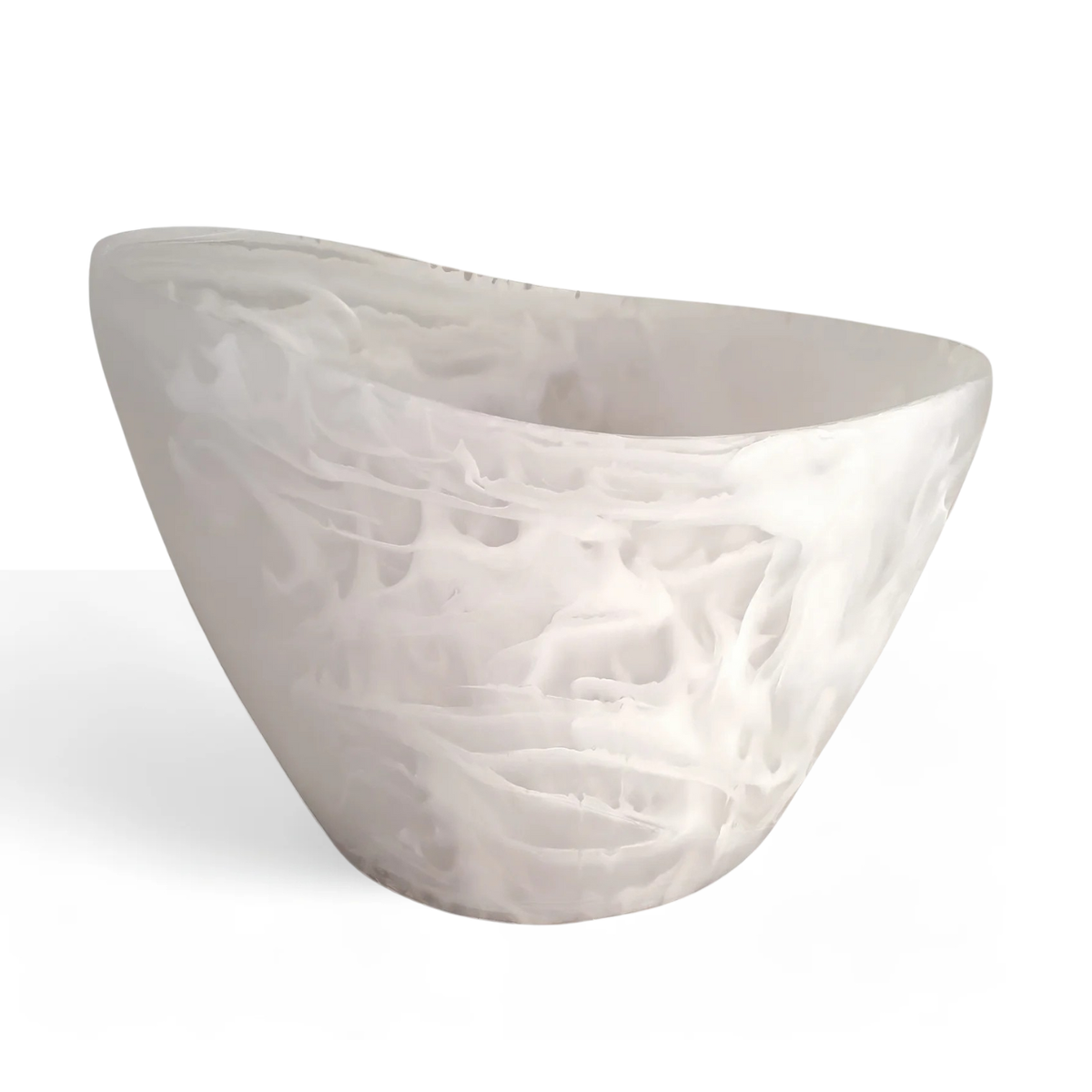 Oceania Ice Bucket & Chiller Vessel - White Swirl