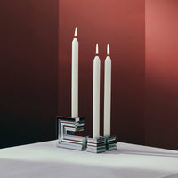Perspectives Chrome Candle Holder Large -