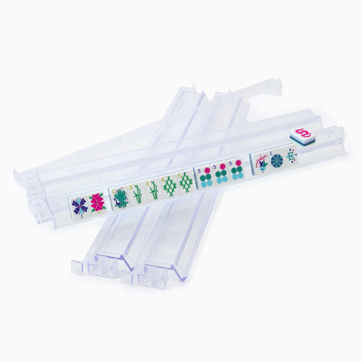 Mahjong Rack & Pusher Set - Clear