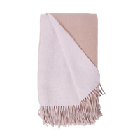 Double Face Classic White & Bisque Throw