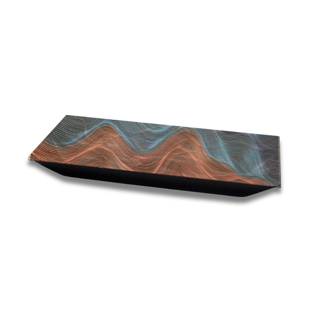 Split Midnight Blue Straw Rectangle Platter