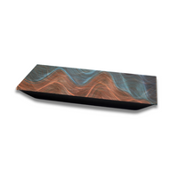 Split Midnight Blue Straw Rectangle Platter
