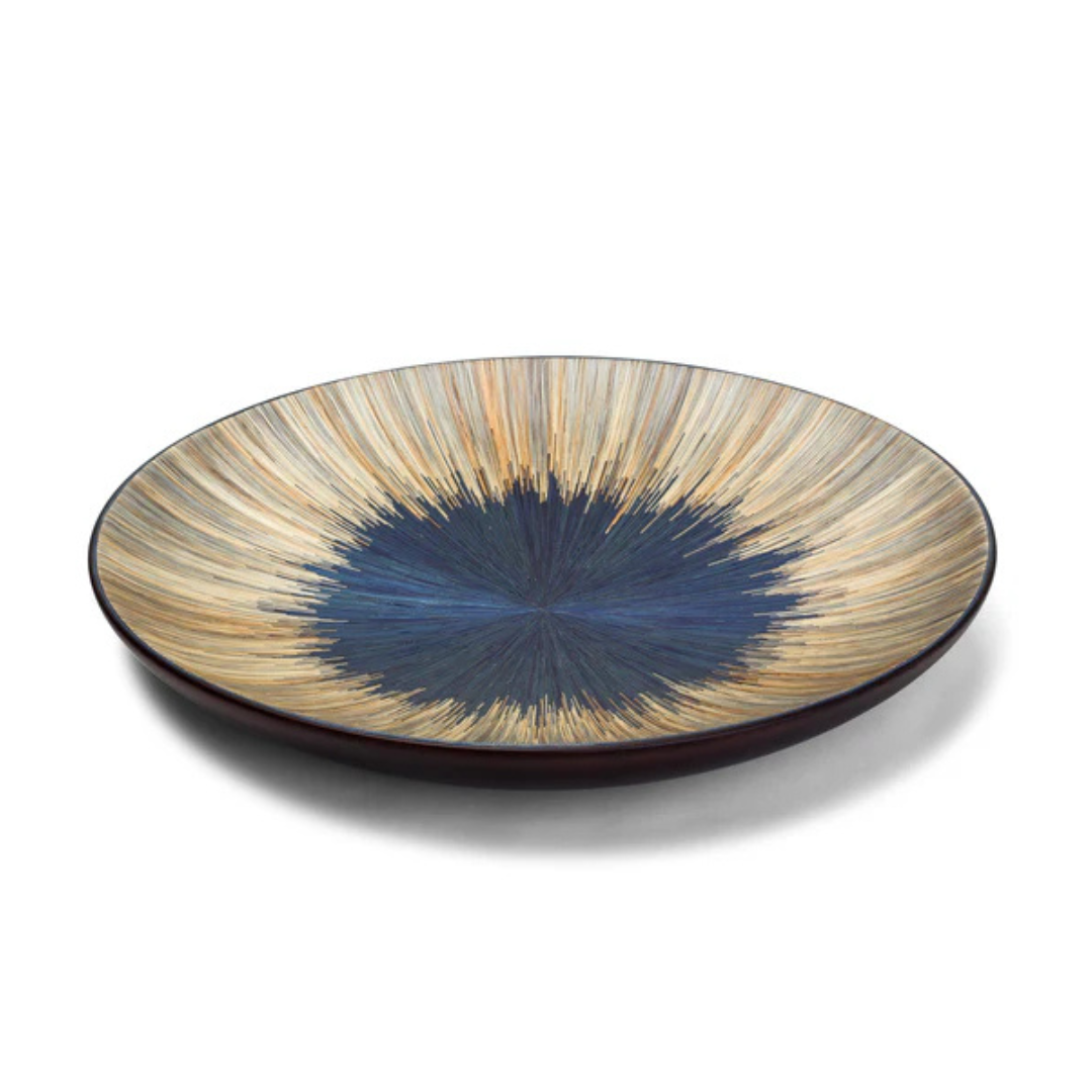 Split Midnight Blue Round Centerpiece 18"