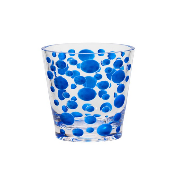 Satin Pearl Tumbler Sapphire DOF glass. 