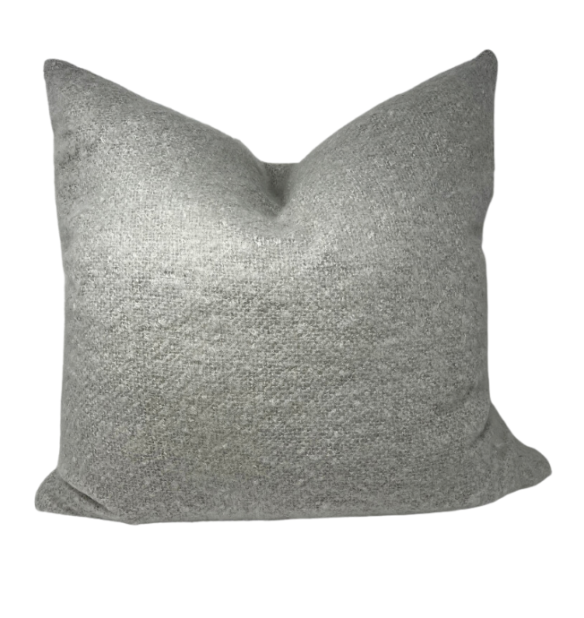 Faux Mohair Pillow Grey