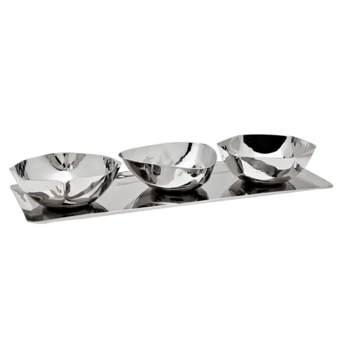 Auburn 3-Part Snack Dish & Tray