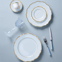 Mazurka Gold & Blue Grey Dinnerware