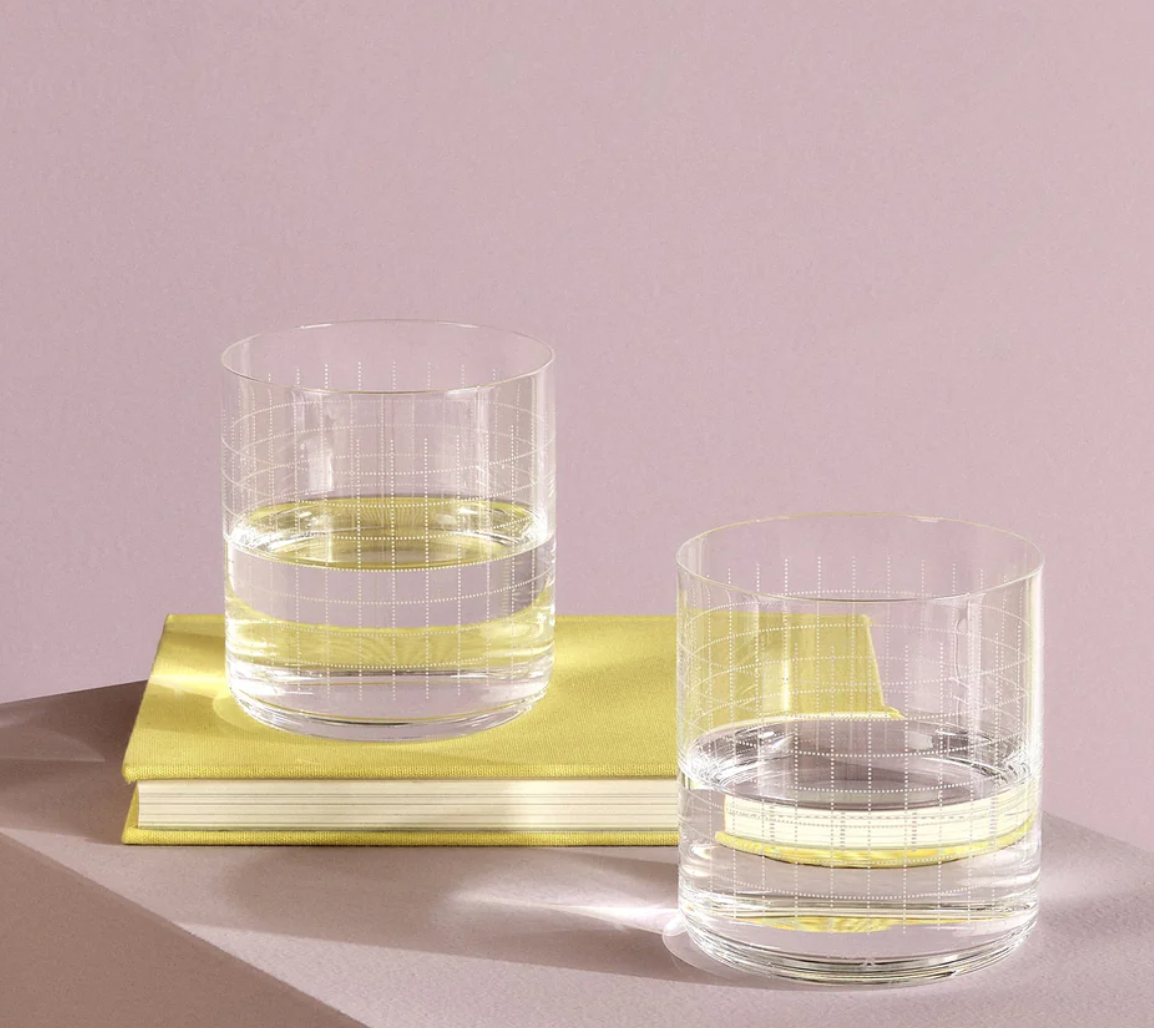 Finesse Grid Whiskey DOF Glass Set of 4