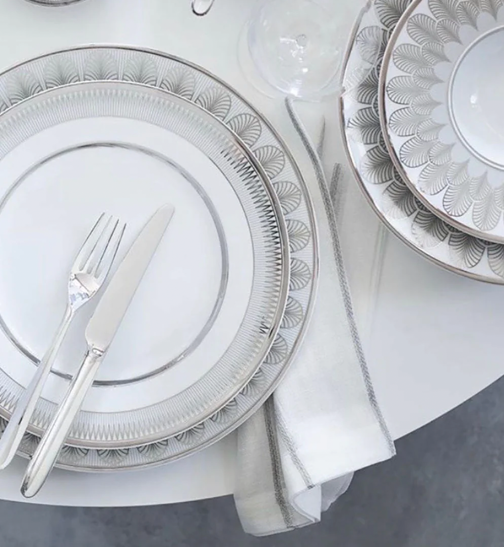 Malmaison Imperiale Porcelain Dinnerware Platinium