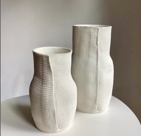 Burlap Vases