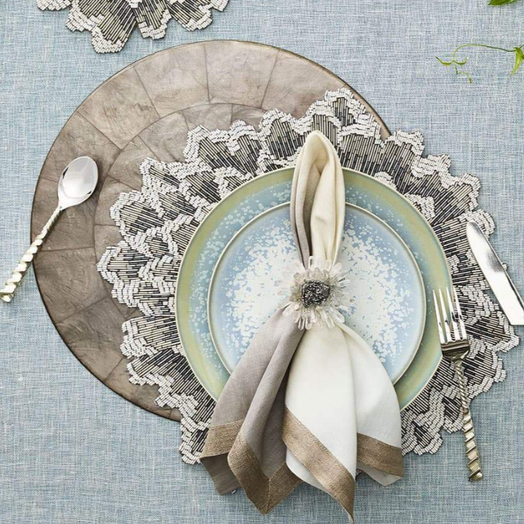 Capiz Shell Placemat Grey Set of 4 – Current Home NY