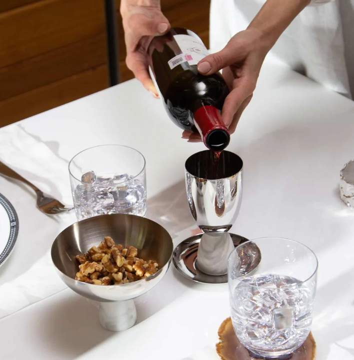 Coluna Carrara & Silver Kiddush Cup