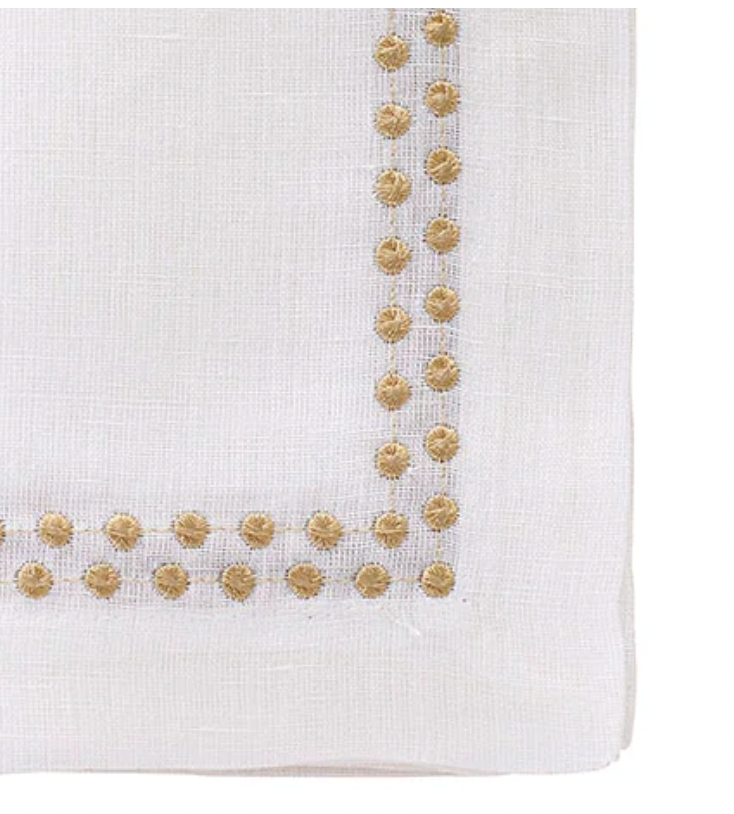 Pearls Napkin Set of 4 Gold