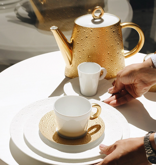 Bernardaud Ecume Gold Hot Beverage Server