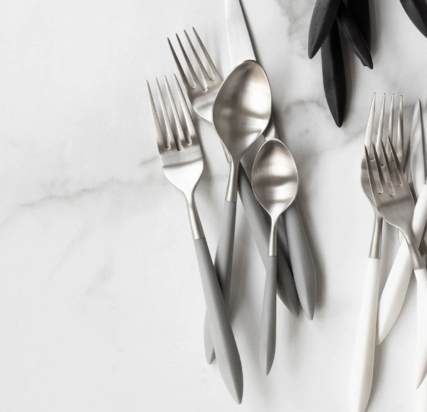 Ares Oro Flatware Grey 5 Piece Place Setting