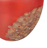Frit Sunk Red & Wood Jelly Bowl