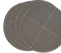 Faux Leather Round Placemat Slate Set of 4