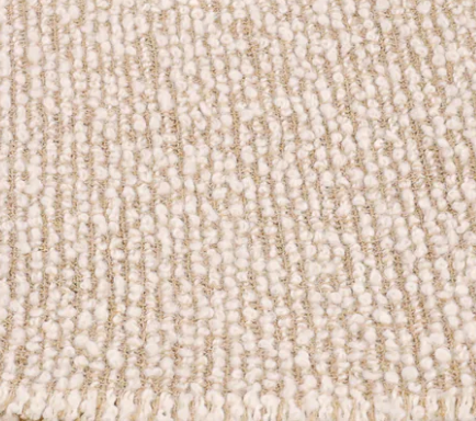 Bubley Throw Natural & White 69 x 51