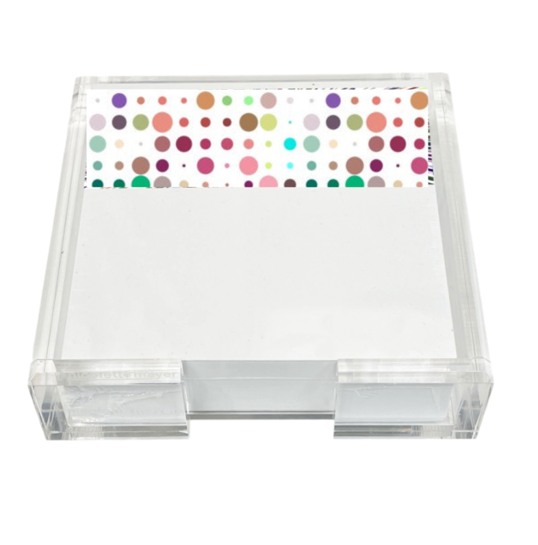 Confetti Andre Note Cards with Acrylic Holder