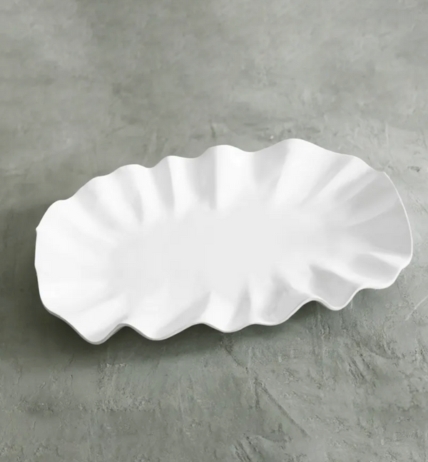 Vida Bloom Oval Platter White - Large