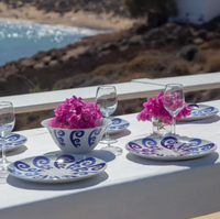 Athenee Two Tone Blue Peacock Salad Plate - Limted Edition