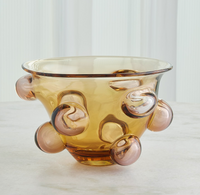 Bubbled Amber Blush Bowl