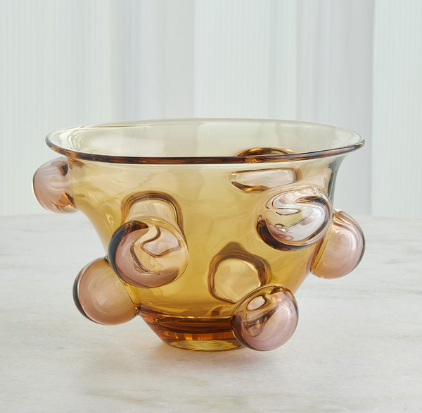 Bubbled Amber Blush Bowl