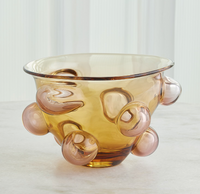Bubbled Amber Blush Bowl