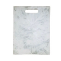 Swirl Resin Rectangle Chopping Board White -  Large