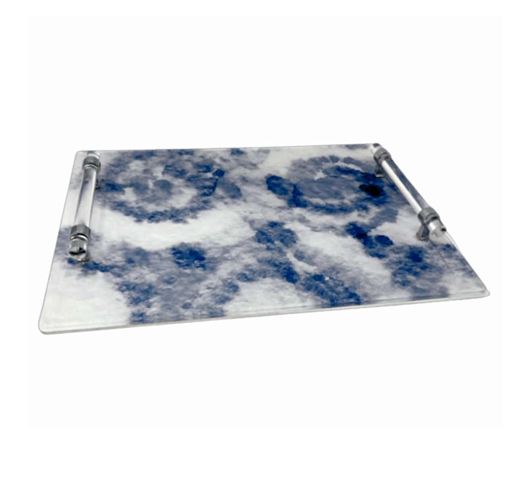 Boho Acrylic Handled Tray