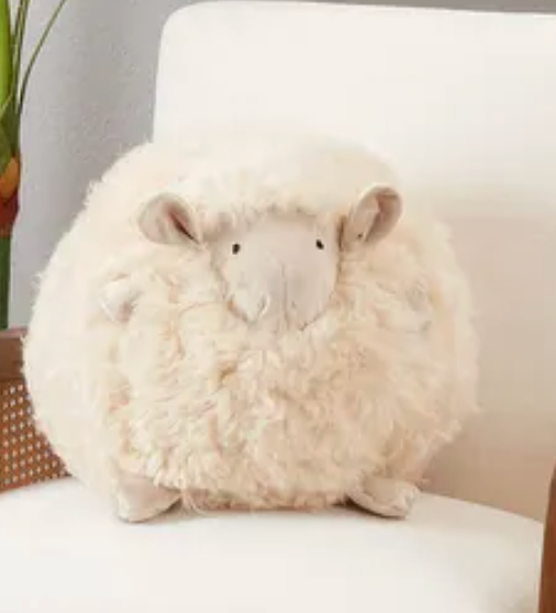 Baby Lamb Round Pillow -13'D