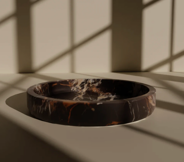 Flat Honed Marble Bowl