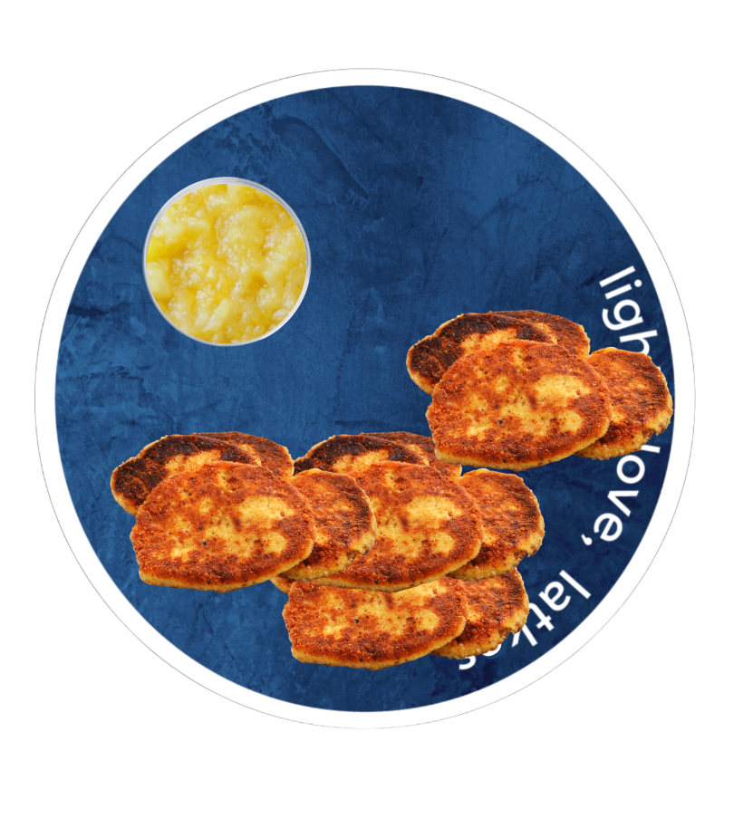 Light, Love, Latkes Tray and Dip Bowl