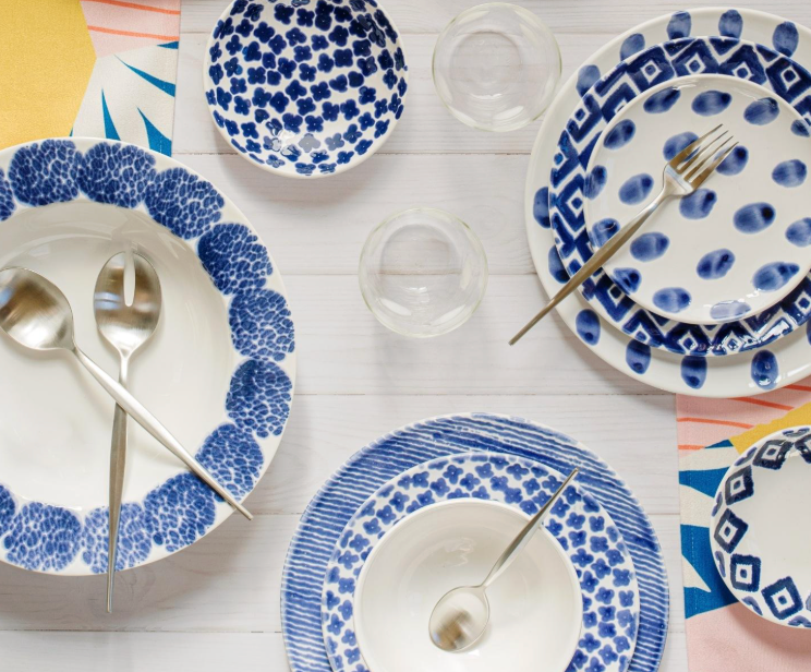 Santorini Assorted Cocktail Plates Set of 4