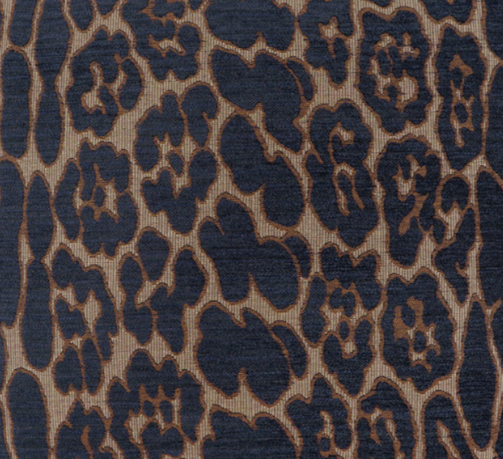 Close-up of the Ellina Pillow Blue 14 x 24 by D.V. KAP / Canaan Company, showcasing a patterned accent fabric with visible texture.