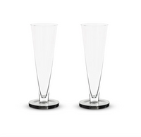 Puck Flute Glasses Set of 2