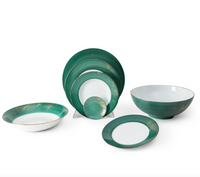 Golden Green Dinnerware -