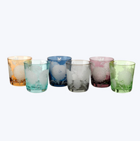 Peony DOF Glass Multi Set of 6