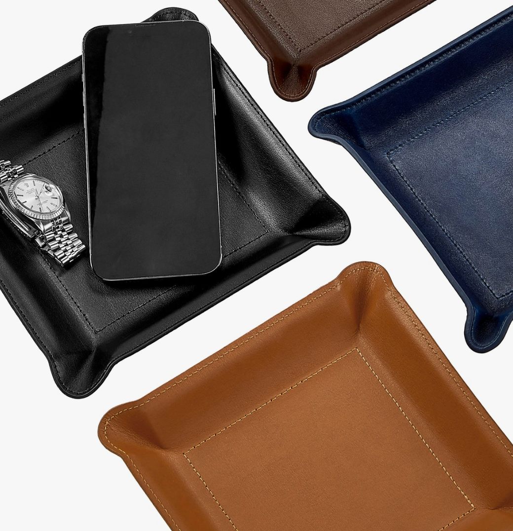 Leather Catchall - Valet Tray Tan