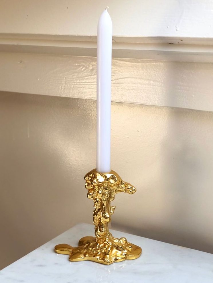 Drip Gold Candle Holder