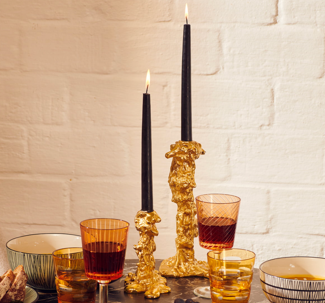 Drip Gold Candle Holder