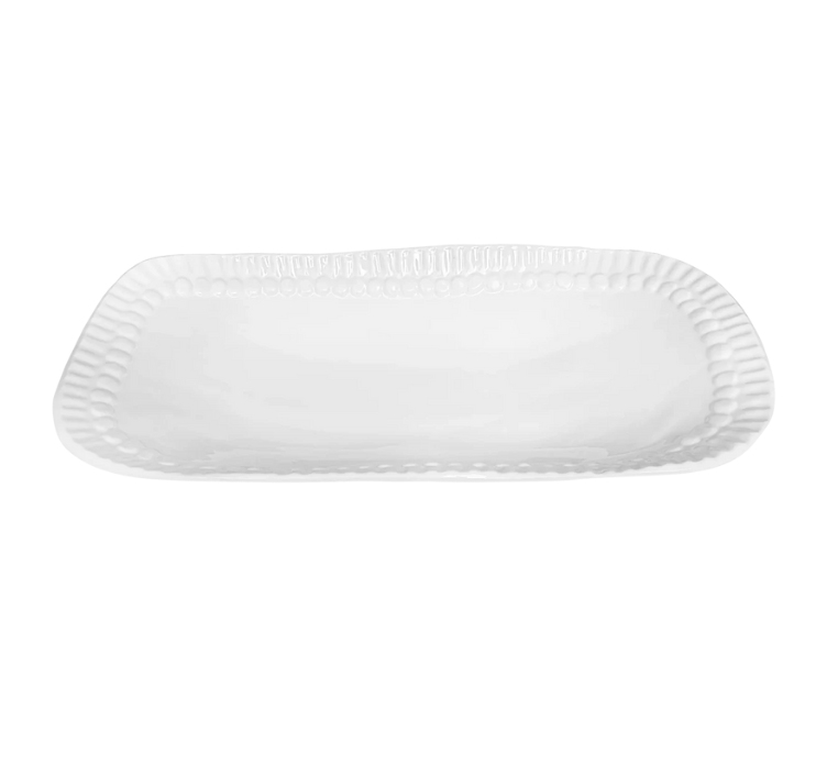 Dottie Melamine Oval Serving Platter White - Large