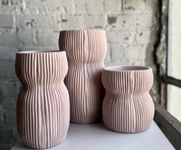 Curvy Round Vase Pink