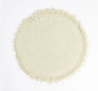 Beaded Beige Fringe Placemat Set of 4