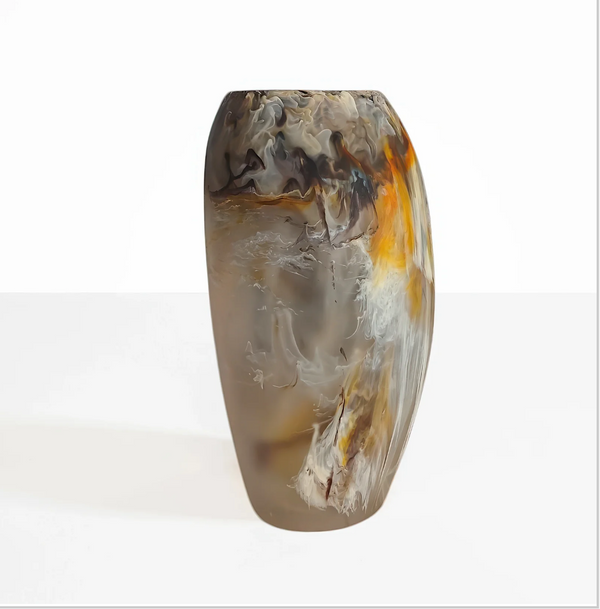Oceania Resin Vase Mocha -