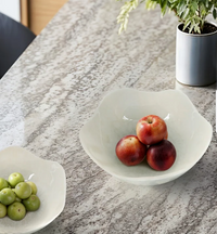 Resin Ripples Bowl White