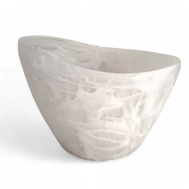 Oceania Ice Bucket & Chiller Vessel White Swirl